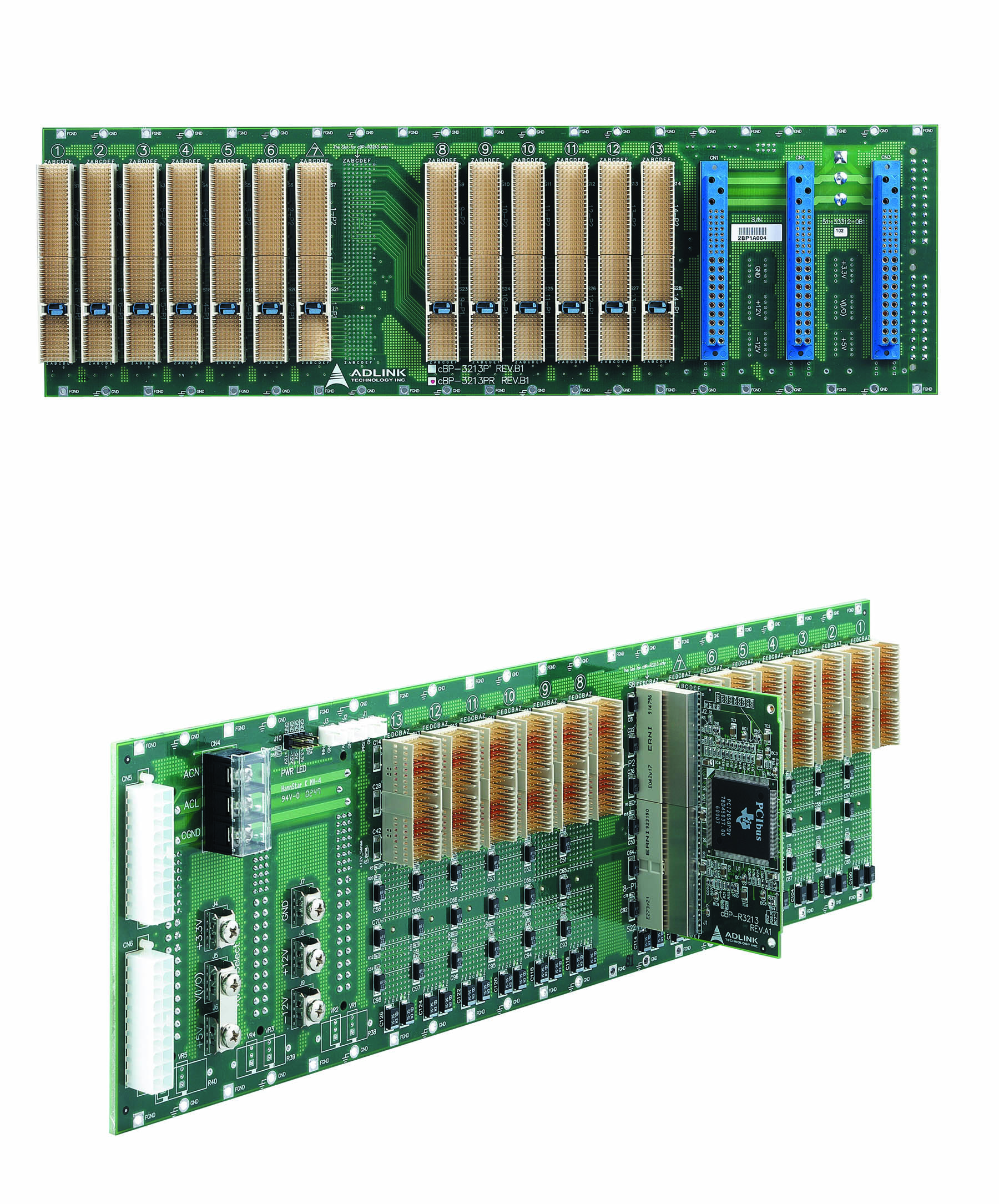 cPCI 12 slot backplane with 47 pin power