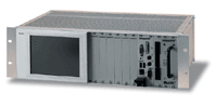 cPCI 19" 8 slot rear IO chassis with 6,4''LCD VGA