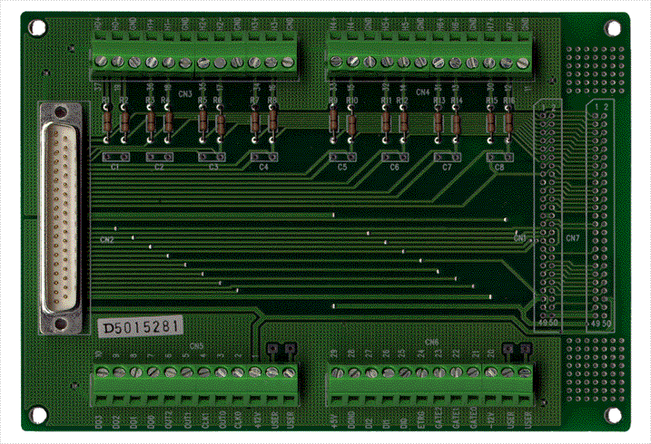 Universal development panel, 4*12 screw terminal blocks