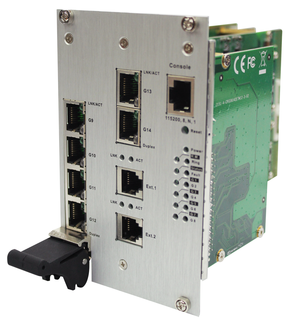 cPCI 3U Industrial Managed 14*1000TX Switch Card EN50155