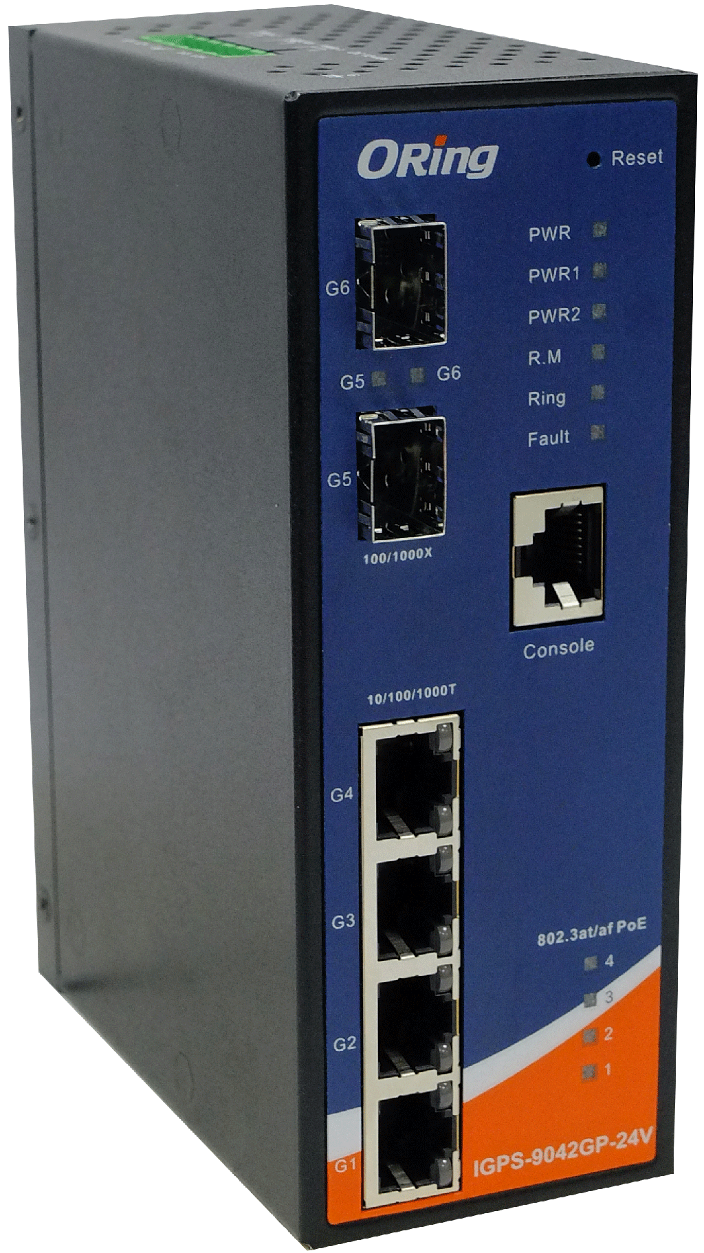 Industrial Managed 4*1000TX 2*SFP1000 Switch PoE PSE 24V