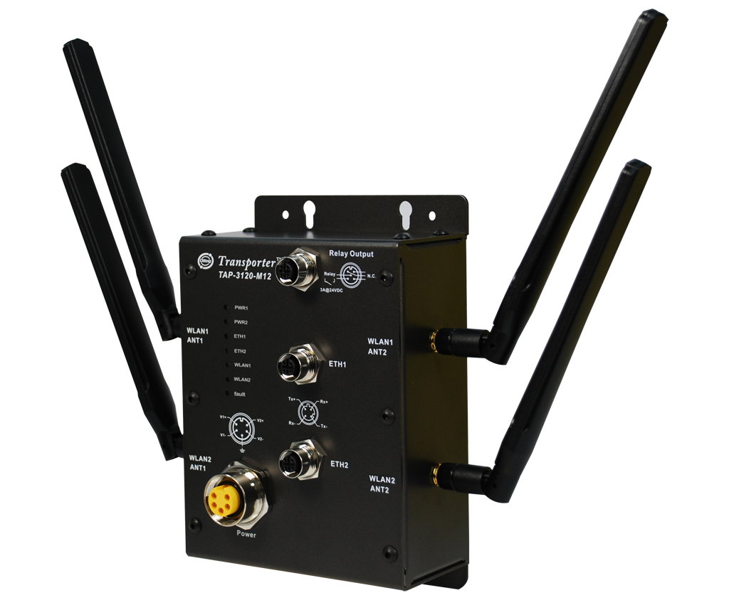 Access Point 2*RF 802.11a/b/g to 2*100TX M12 EN50155