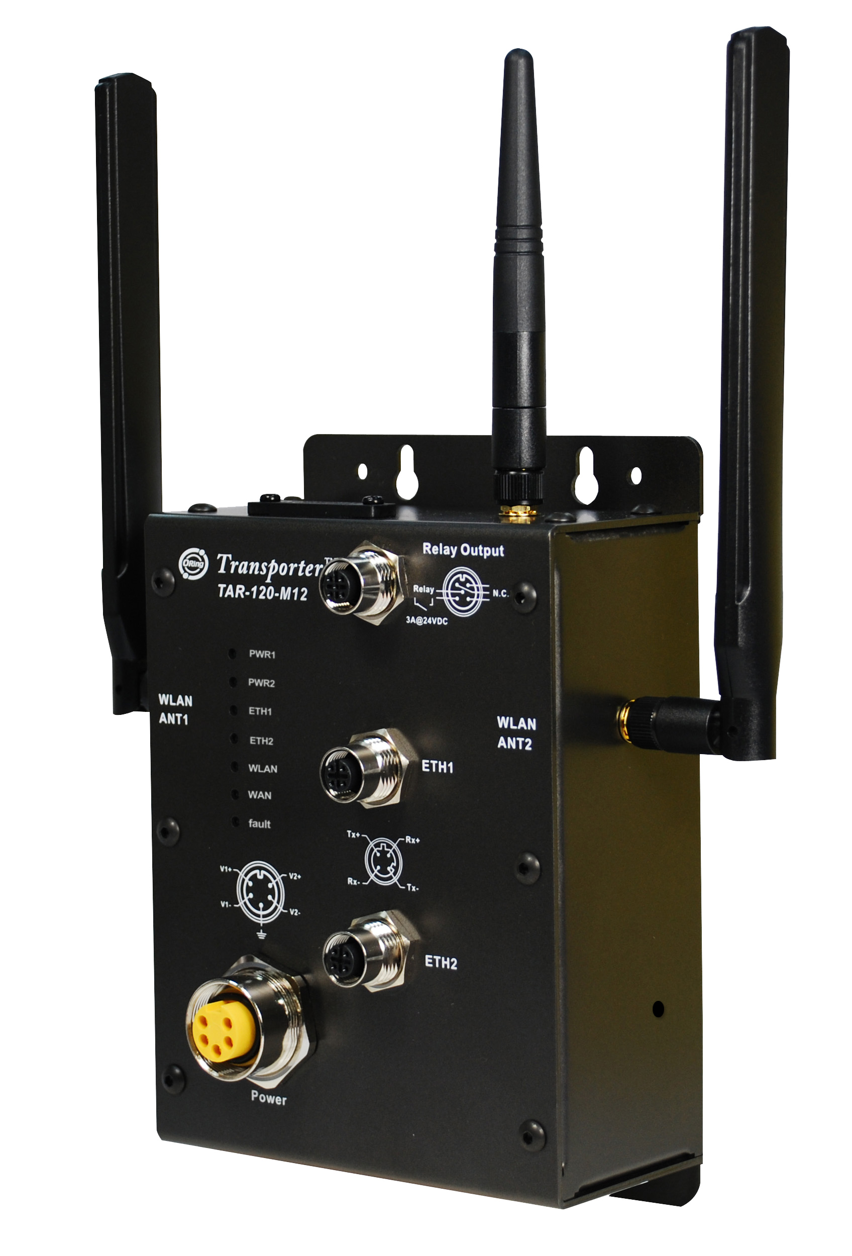 Cellular VPN Router 802.11b/g to 2*100TX M12 EN50155