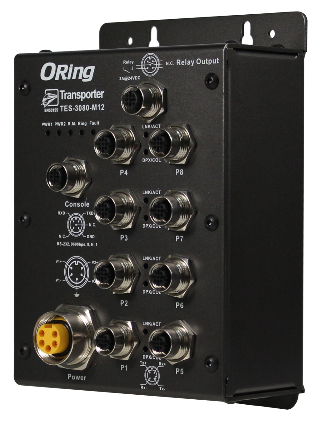 Managed Switch 8*100TX M12 Connector EN50155