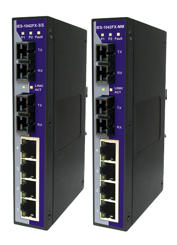 Industrial Unmanaged 2*100FX MM 4*100TX Switch Slim