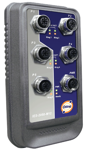 Industrial Lite-Managed 5*100TX Switch M12 Conn. IP67