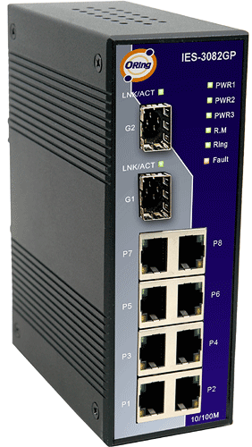 Industrial Managed 2*SFP1000 8*100TX Switch