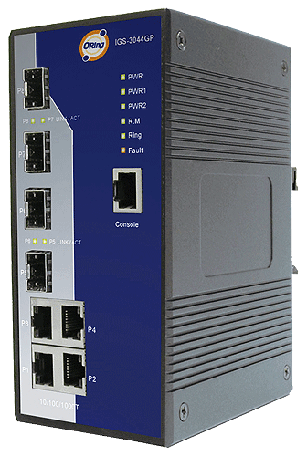 Industrial Managed 4*SFP1000-X 4*1000TX Switch