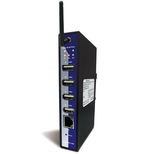 WLAN 802.11b/g 1*TX to 4*USB 2.0 Device Server