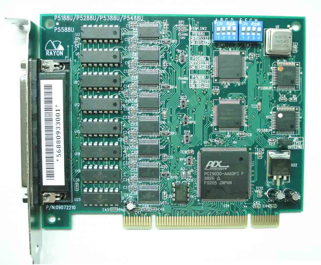 UPCI 8-port 6*RS232/422 2*RS232/485 5V only Card