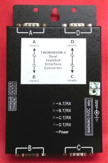 Dual RS-232 to Ground isolated RS-422 / RS-485 Converter
