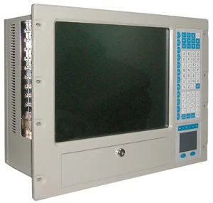 Industrial 19" workstation 8U, LCD, IP65, keyboard, touchpad