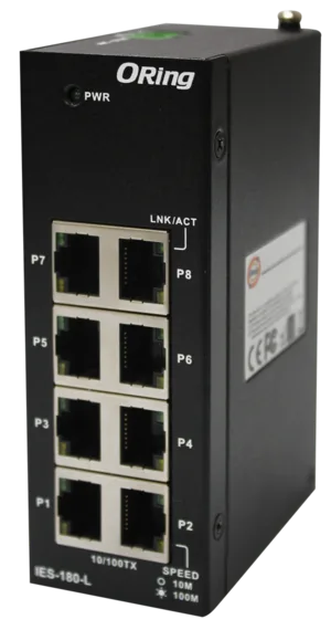 Industrial 8*100TX DIN-Rail Switch Mini Ext. Temp. Slim