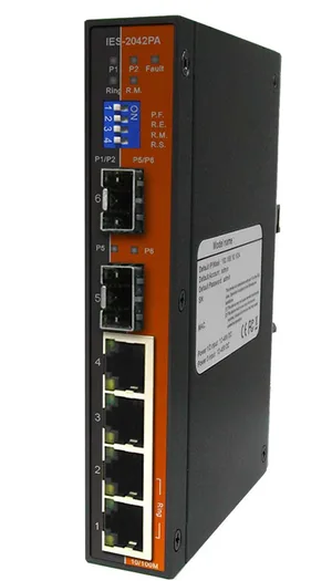 Industrial Lite-Managed 2*SFP1000 4*100TX Switch Slim