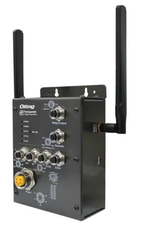 Wireless Accees Point 2*1000TX M12 PoE PD EN50155 2x12~48VDC