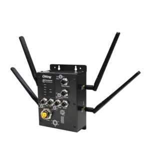 Dual Wireless Accees Point 2*1000TX M12 PoE PD EN50155