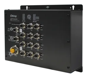 Managed Switch 12*1000TX 8*PoE PSE 50V M12 EN50155 110V