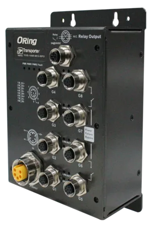 Unmanaged Switch 8*100TX M12 Connector EN50155 Bypass