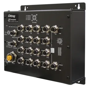Man.Switch 16*100TX 8*PoE PSE 50V M12 2*GbE Bypass EN50155