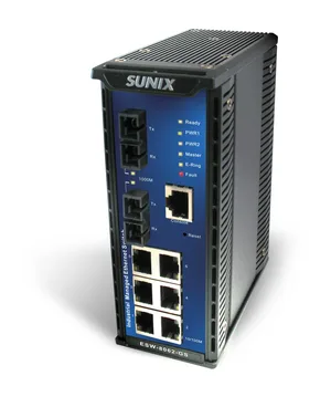 Managed 6 TX / 2 LX (SM) switch <10ms recover time