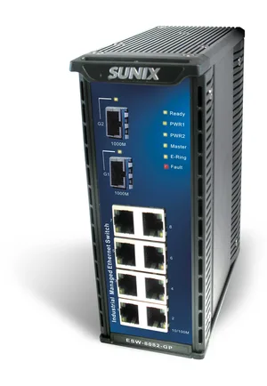 Managed Giga SX/LX 16-port switch <10ms recover time