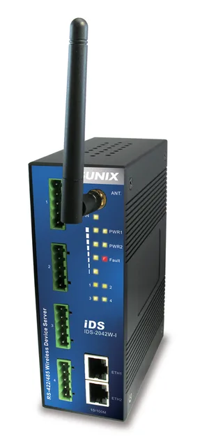 WLAN 802.11 to 4*RS422/485 2*LAN device server