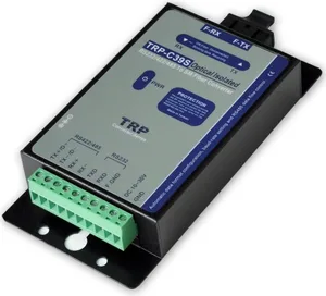 Fiber to RS232/422/485 isolated extender, SC / 40km
