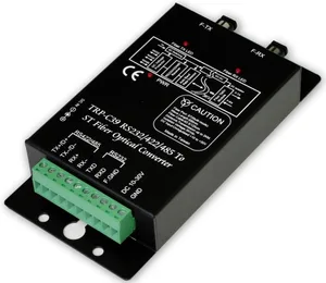 Fiber to RS232/422/485 isolated extender, ST / 2km