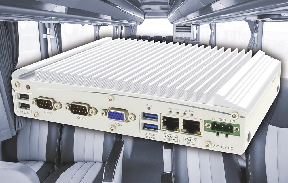 Nuvo-2510VTC: Fahrzeug-PC mit PoE, CAN-Bus und Funk