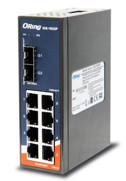 IGS-182GP: Slim industry switch with 8 RJ45 + 2 SFP